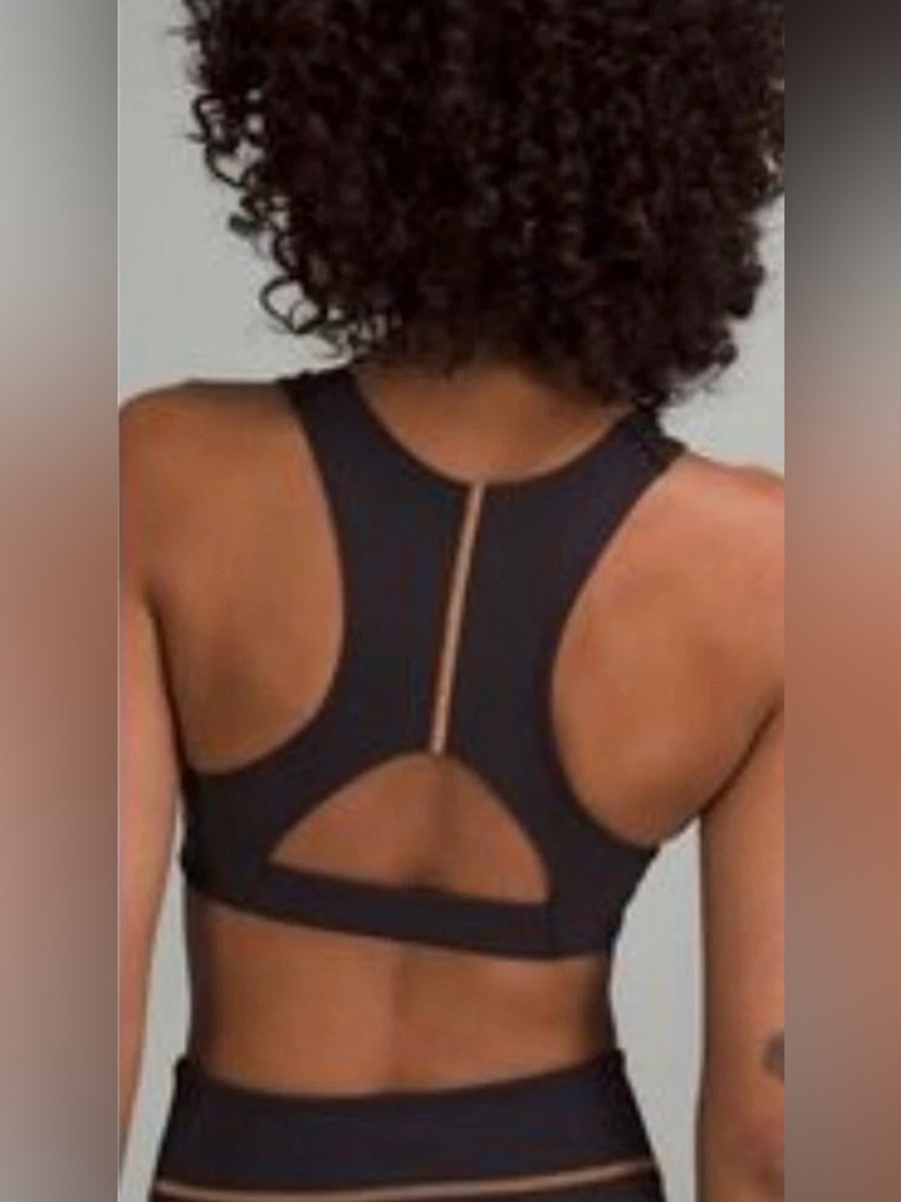 Lululemon Tough Train High Neck Bra, Black Orange Soda 10 - Picture 2 of 7